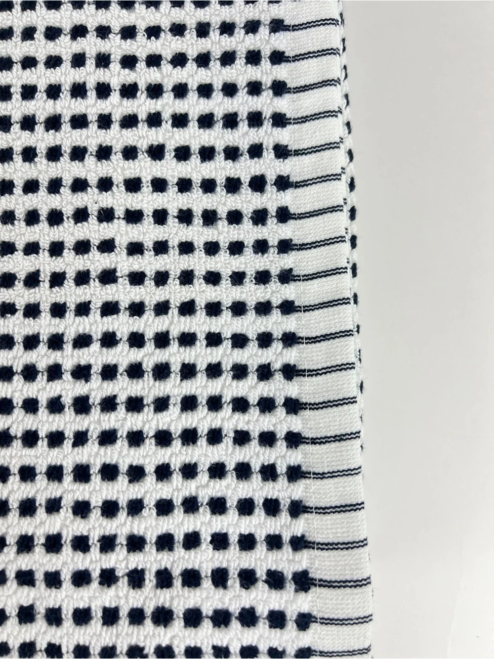 DKNY Bath Towel Set Black White Textured Dot 100% Cotton Super Soft 8 Pc NEW